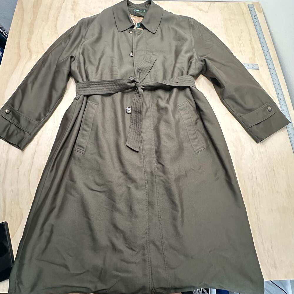 Lauren Ralph Lauren Olive Green Belted Trench Coat